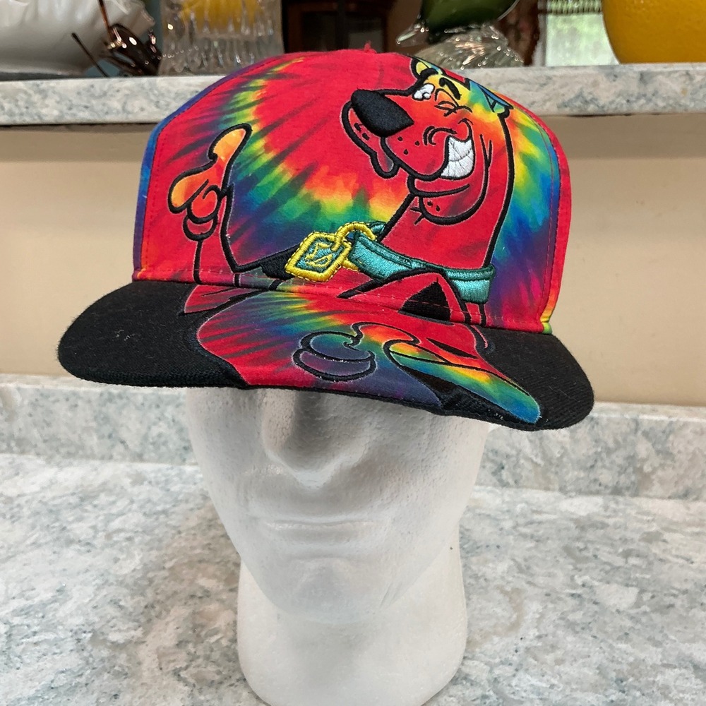 Scooby-Doo Hat Snapback OS Multicolor Tie Dye Embroidered Cartoon BGU6907